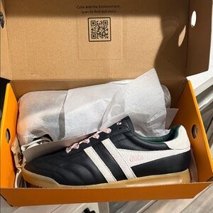 Gola Black Sneakers with Pink Highlights